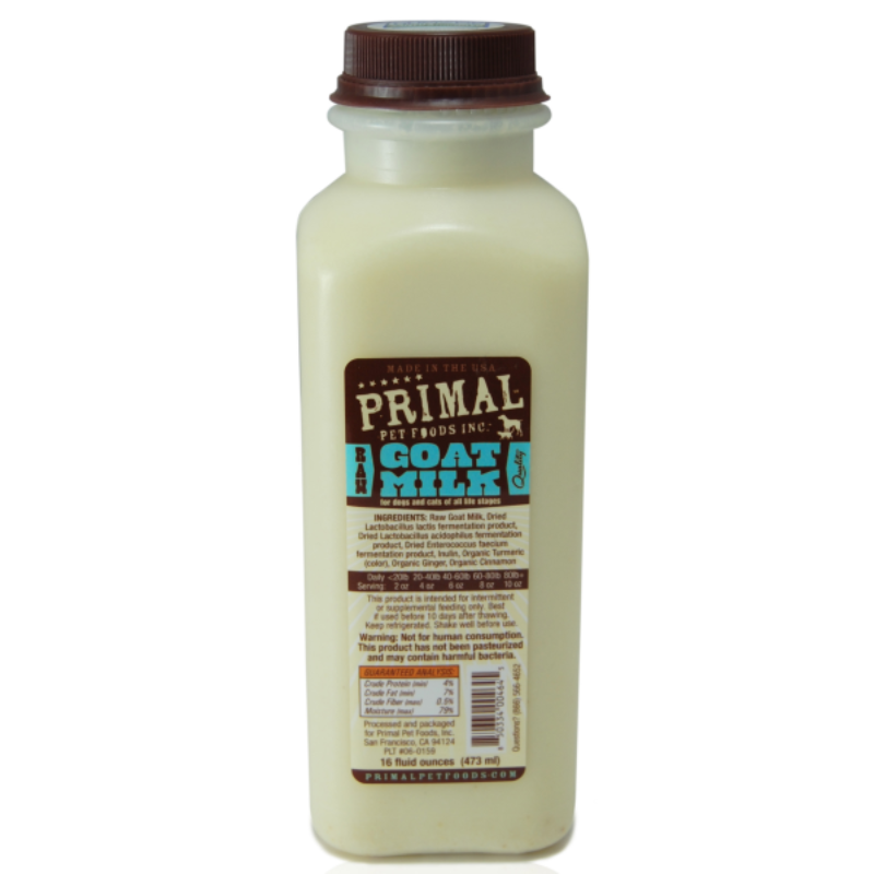 Primal Frozen Raw Goat Milk 16 oz