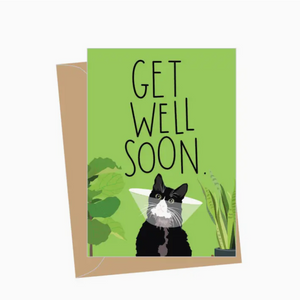 Get Well Card - Blank Inside - Cat