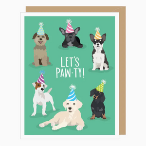 Birthday Card Paw-ty Dogs