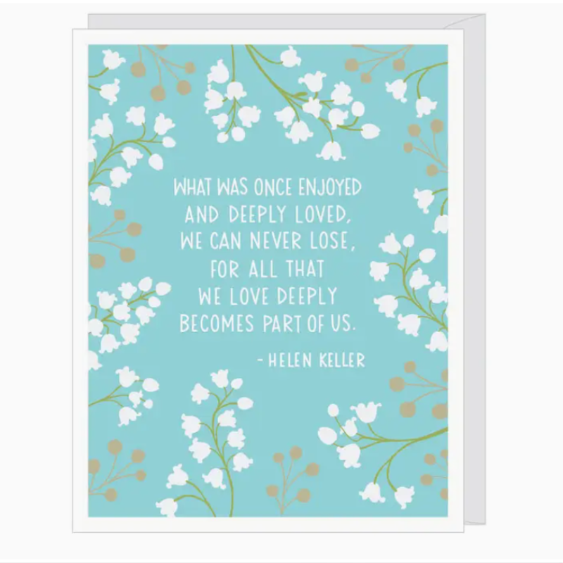 Sympathy Card Helen Keller Quote