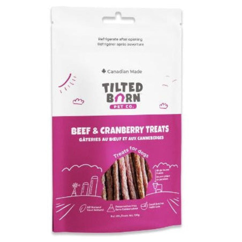 Tilted Barn (FarmFresh) Beef & Cranberry Treats - 100g of Soft Chewy Meaty Sticks