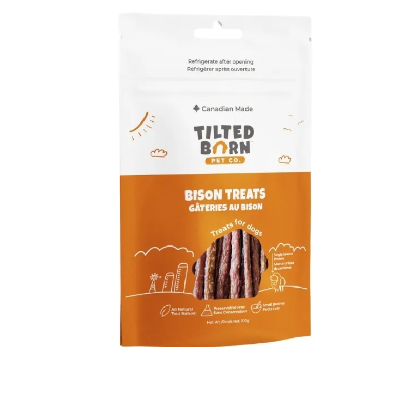 Tilted Barn Bison Treats - 100g of Soft Chewy Meaty Sticks