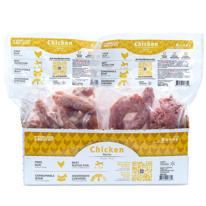 RDBK Raw Bones Chicken Necks 0.75lbs