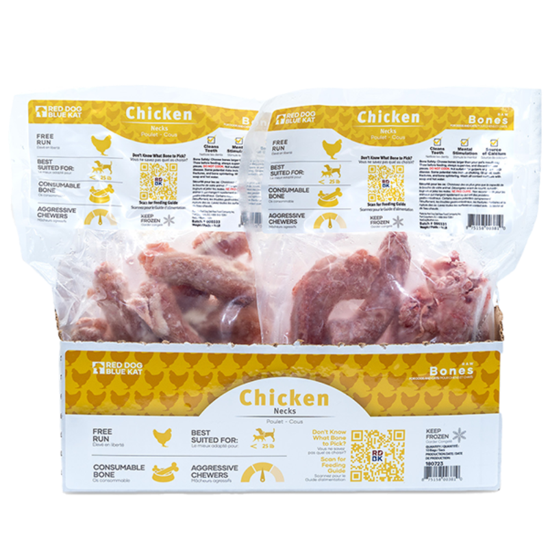 RDBK Raw Bones Chicken Necks 0.75lbs