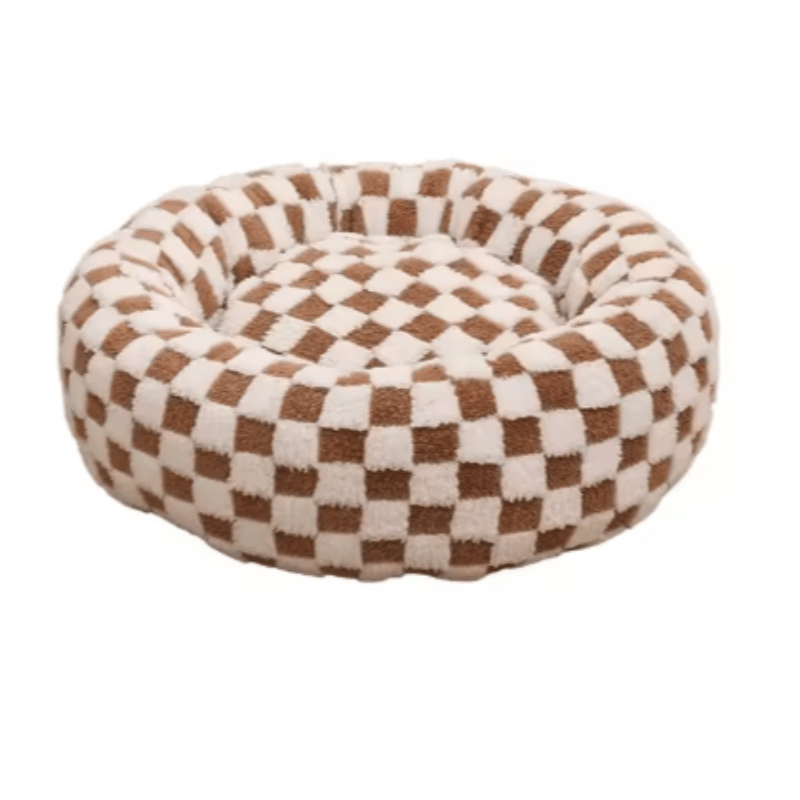 Donut Checkered Comfy Bed