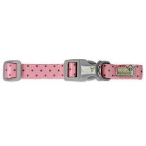 Deki Petite Dog Collar Pink w/Dots