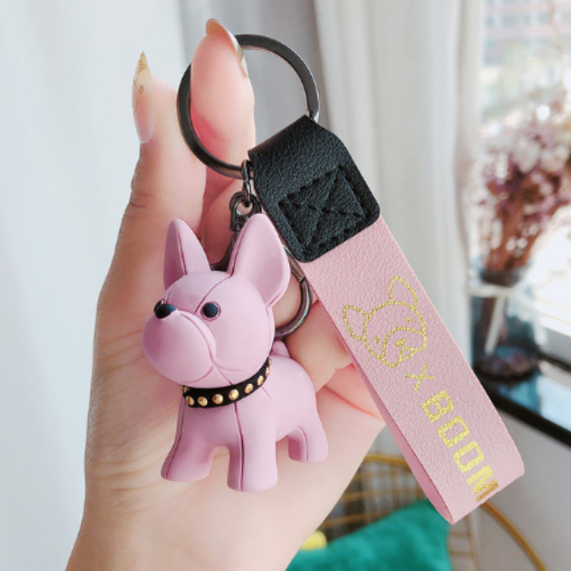 Cartoon Frenchie Keychain – Poochie Moochie Pet Store West Edmonton