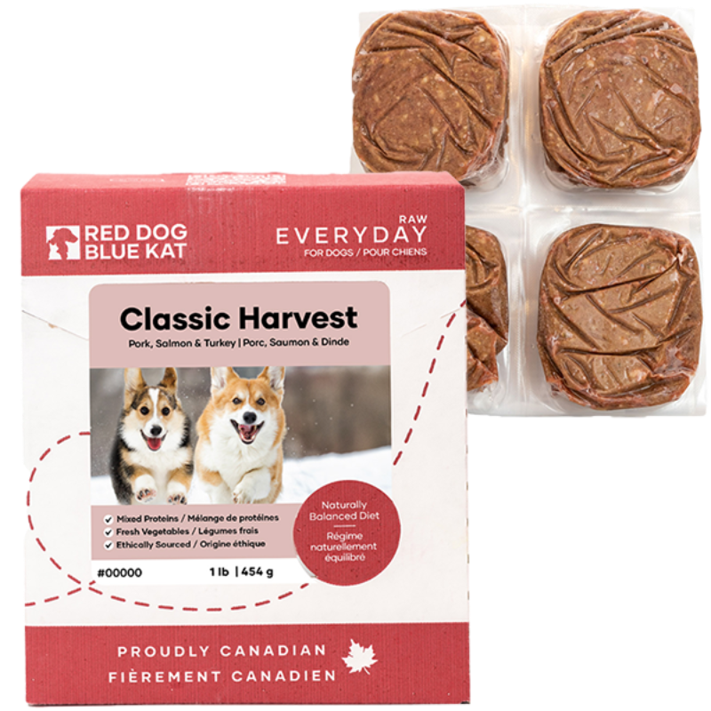 Red Dog Blue Kat Dog Everyday Raw Classic Harvest 4x.25 - 1lb