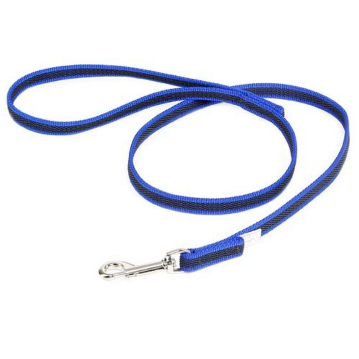 JULIUS K9 COLOR & GRAY "SUPER GRIP"  LEASH WITH HANDLE and "O" ring - 14mm/1.8M Long