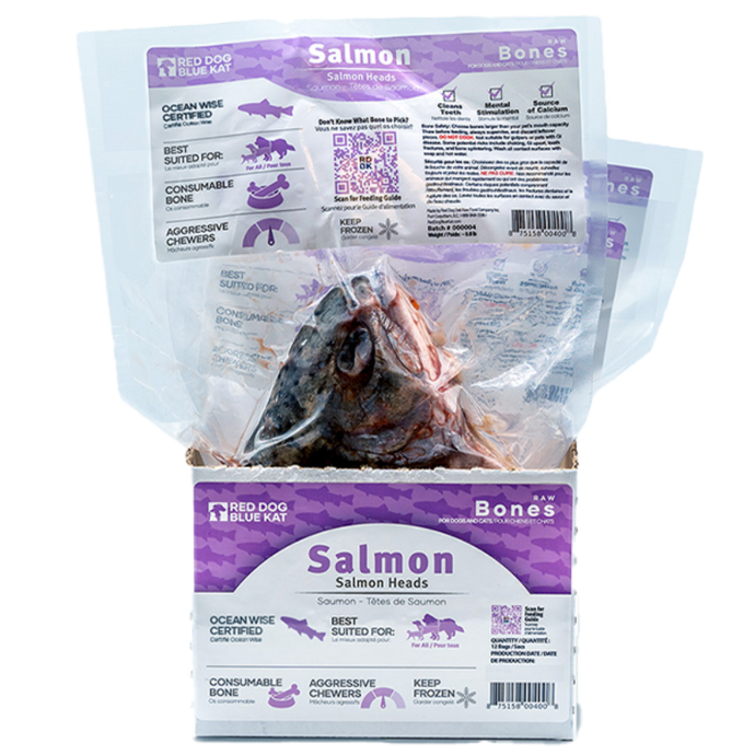 RDBK Raw Bones Salmon Heads 0.8lb