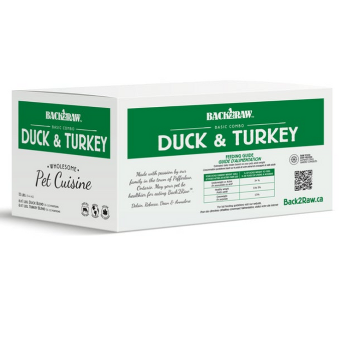 Back2Raw Basic Turkey & Duck Blend 12lbs