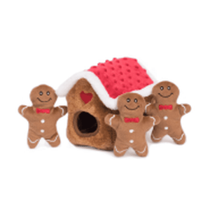 ZippyPaws Holiday Burrow Gingerbread House