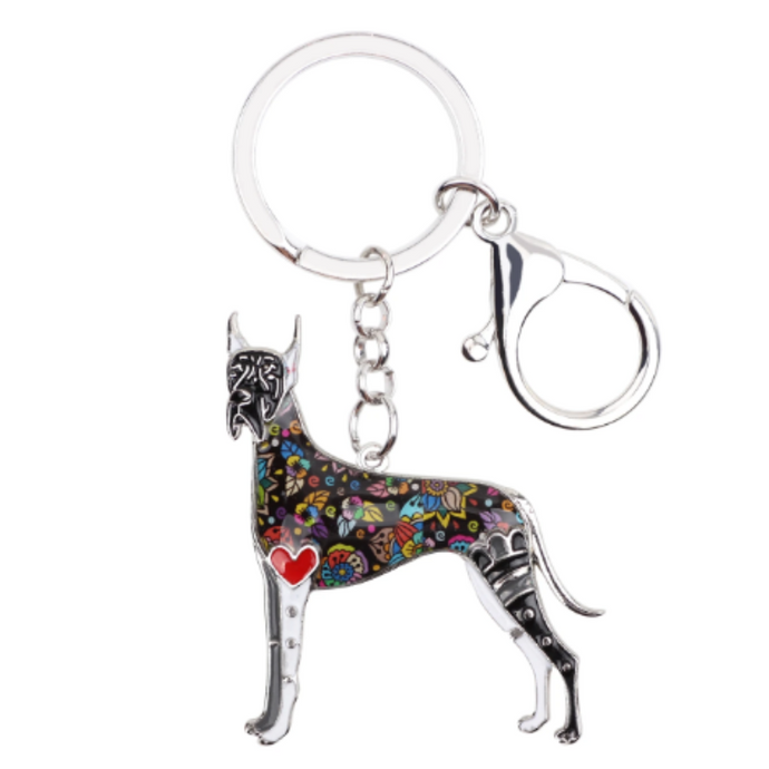 Mosaic Dog Keychains